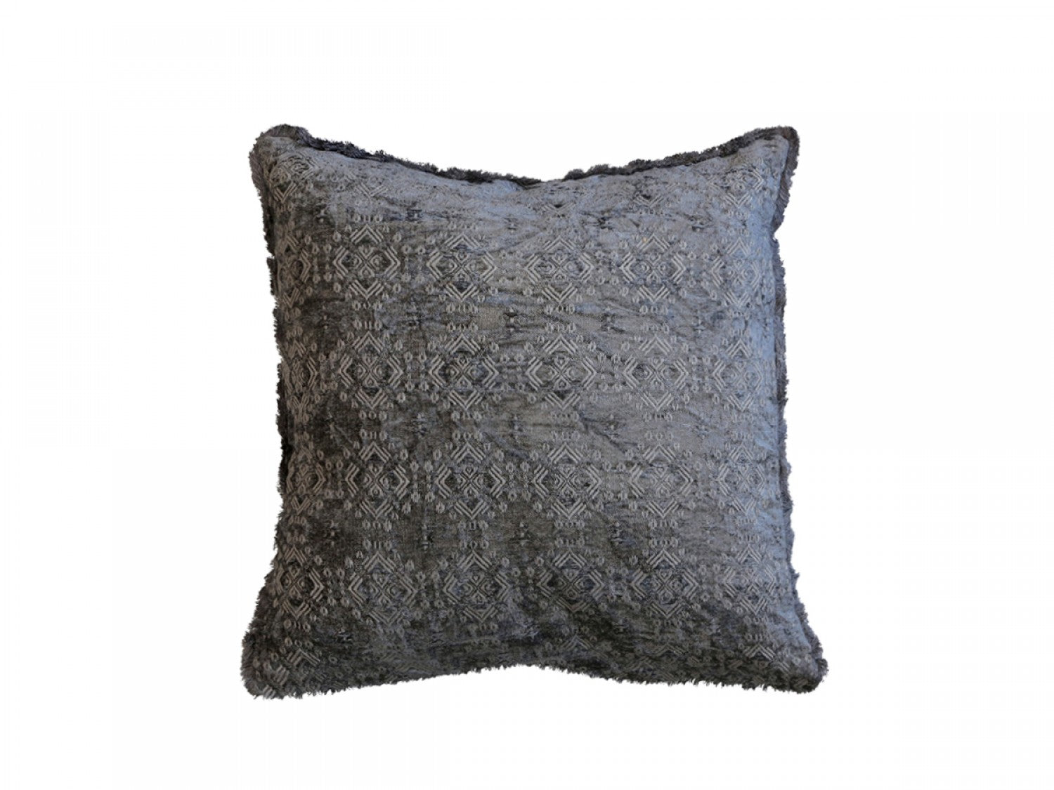Chic Antique Kissen 50 x 50 cm Grau Franzen