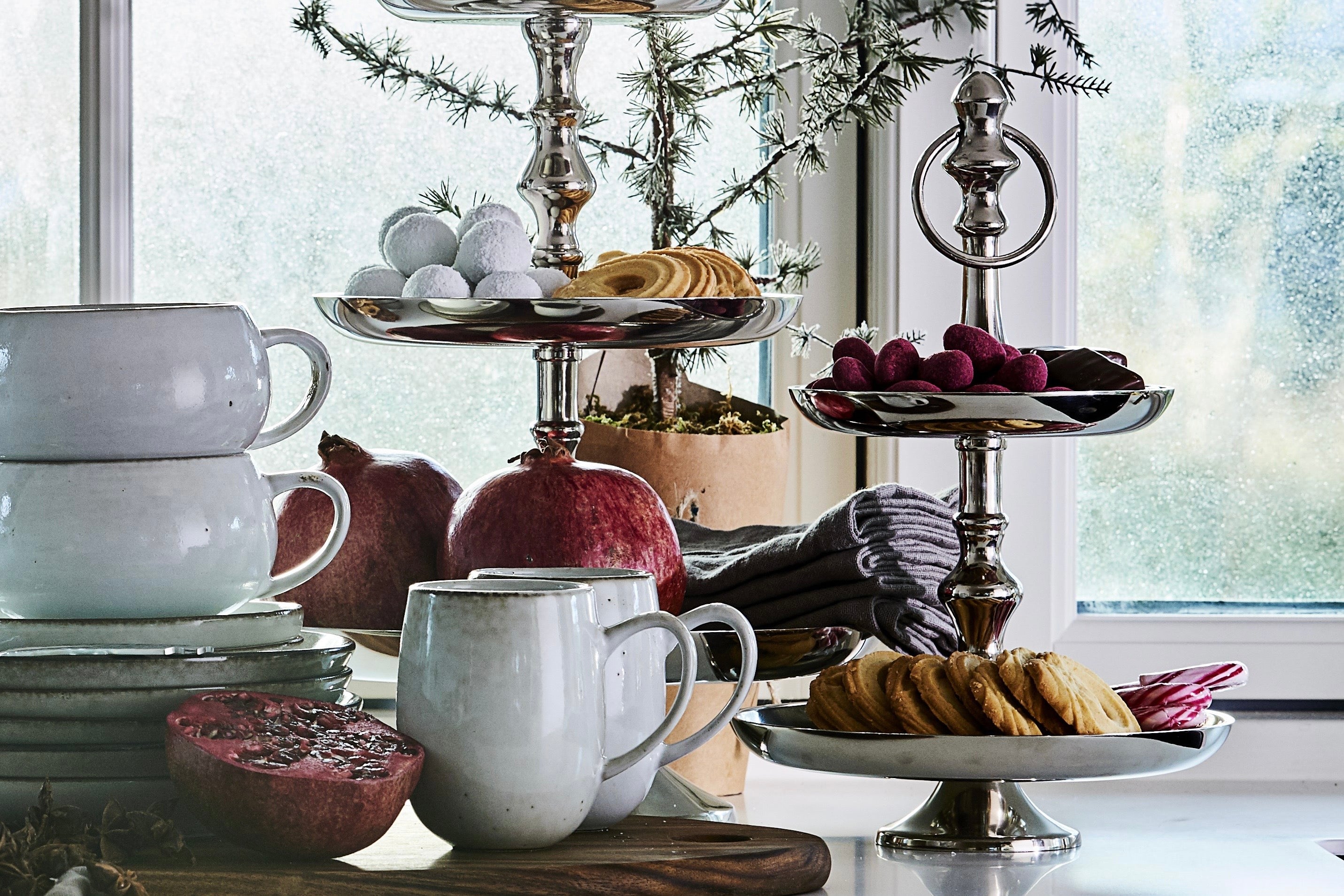 Lene Bjerre Amera Becher Henkel grau 9,5 cm