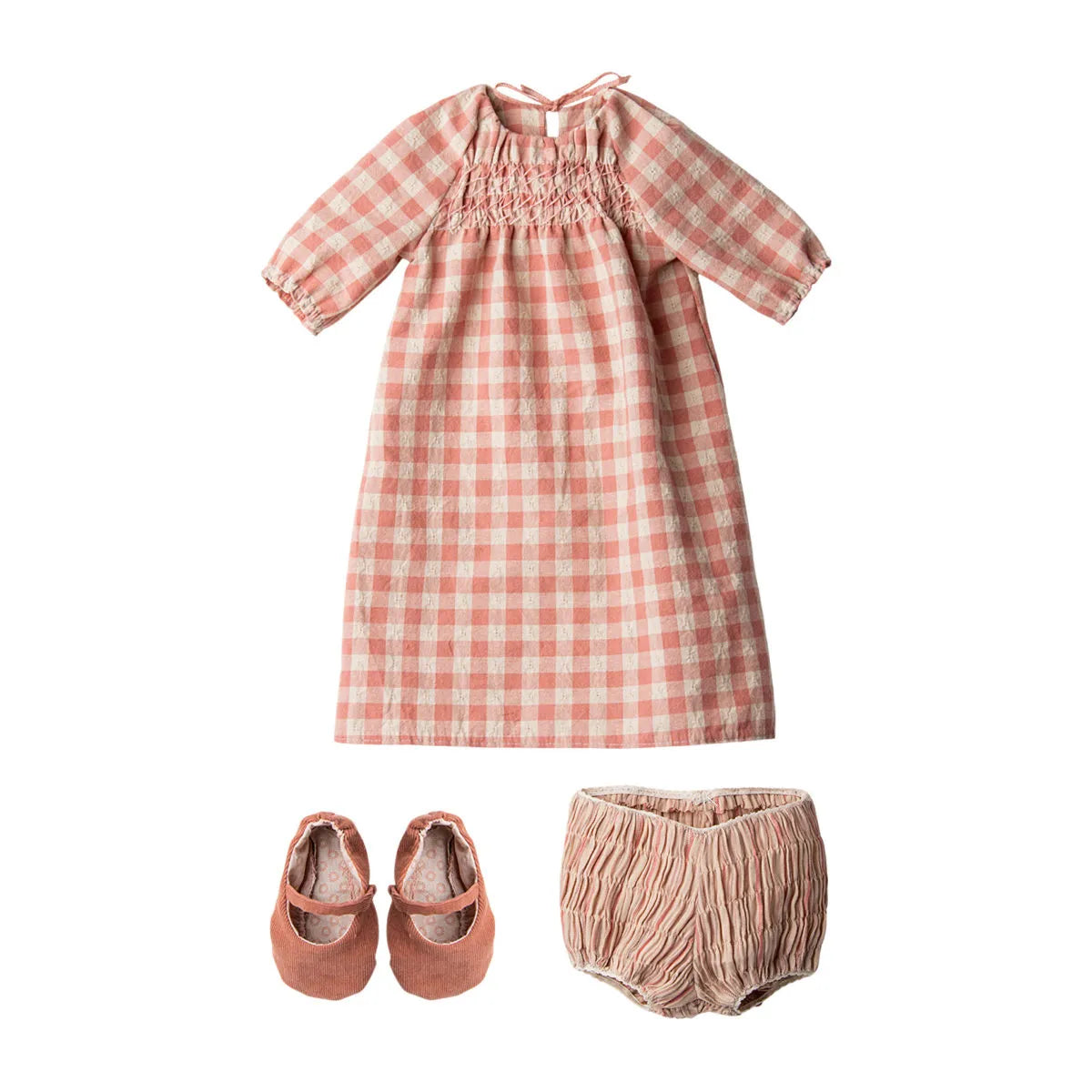 Maileg Hase Gr. 5 Kleid kariert 75 cm Mädchen