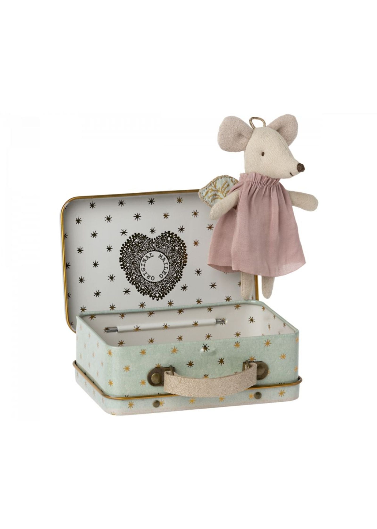 Maileg Maus Engel mit Koffer Glücksmaus
