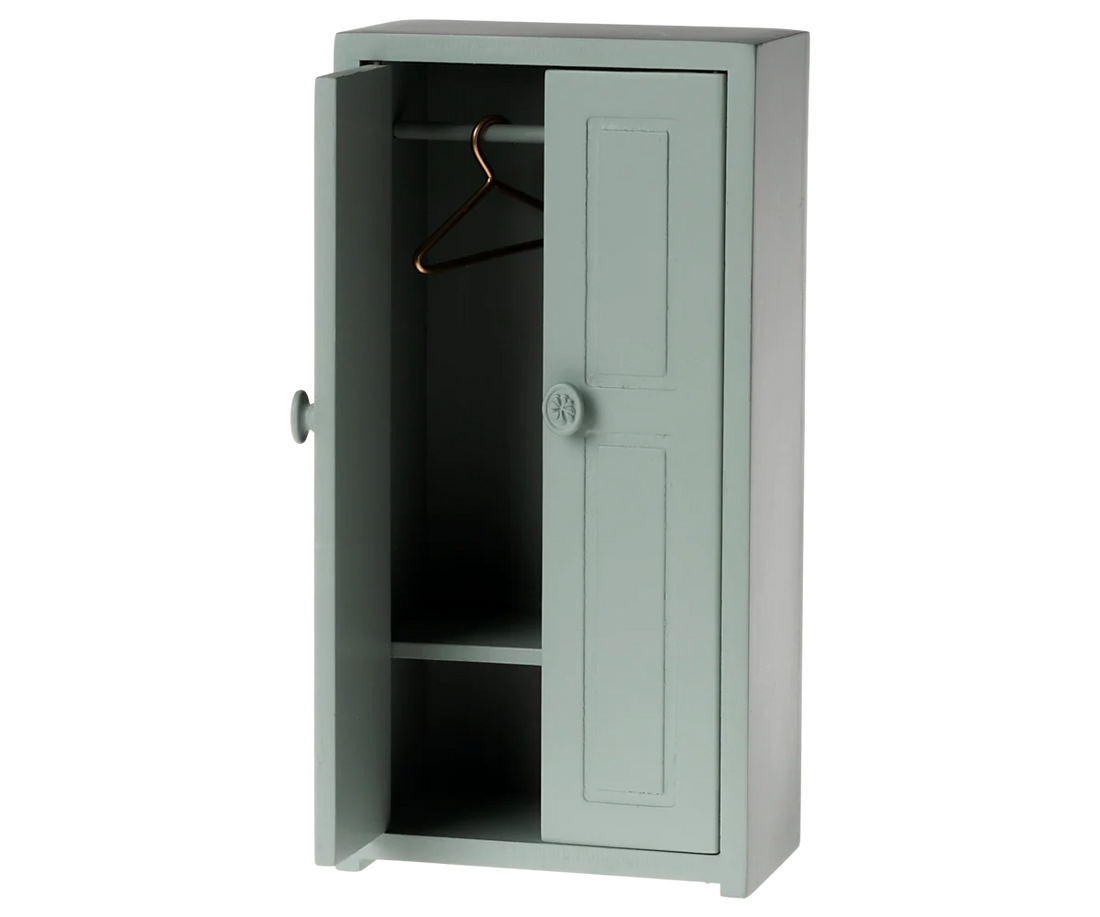 Maileg Kleiderschrank Maus Mint 14 cm