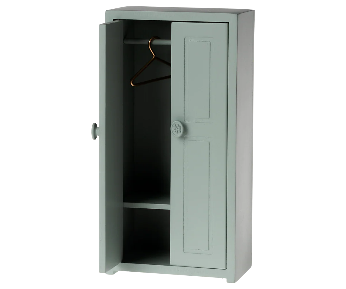 Maileg Kleiderschrank Maus Mint 14 cm