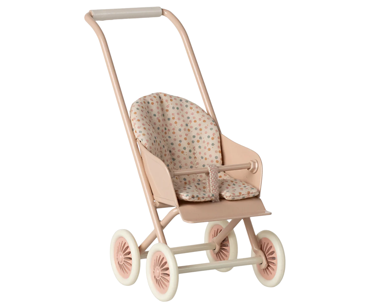 Maileg Puppenwagen Metall Rose 13 cm