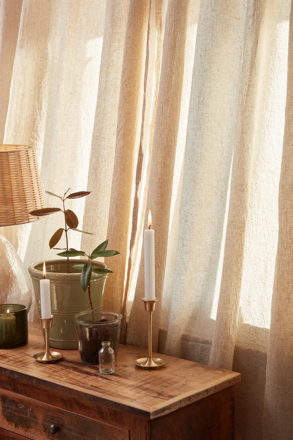 IB Laursen Gardine Vorhang Natur 140 x 220 cm Baumwolle / Leinen