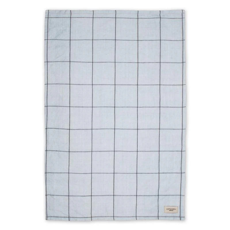 Aspegren Geschirrtuch Leinen / Baumwolle Karo Blau