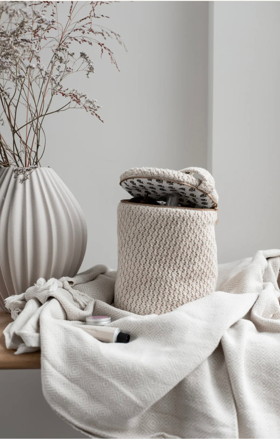 By Lohn Bag Rund Beige 17 cm Organic Cotton