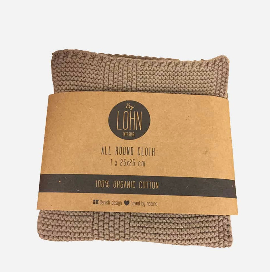 By Lohn Spültuch braun 25x25cm Biobaumwolle