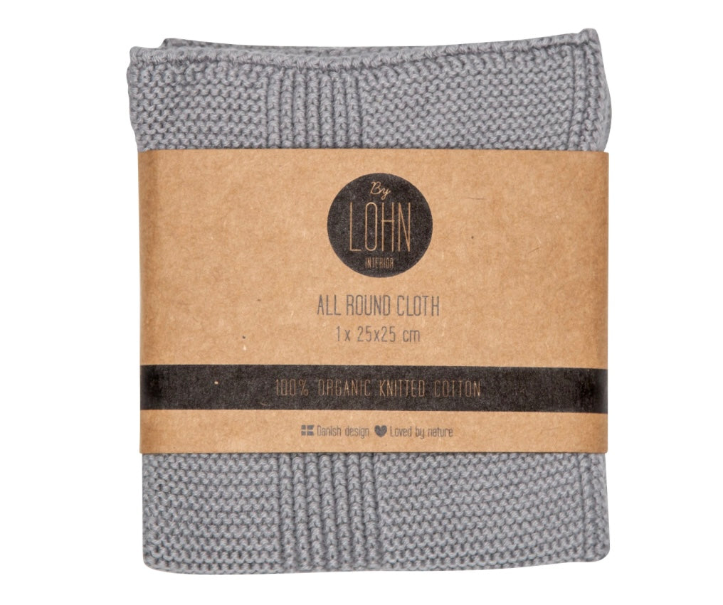 By Lohn Spültuch Grau 25x25cm Biobaumwolle