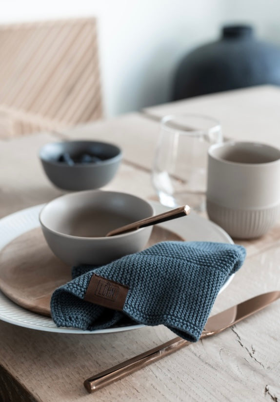 By Lohn Spültuch Dunkelgrau Dark Grey 25x25 cm Biobaumwolle