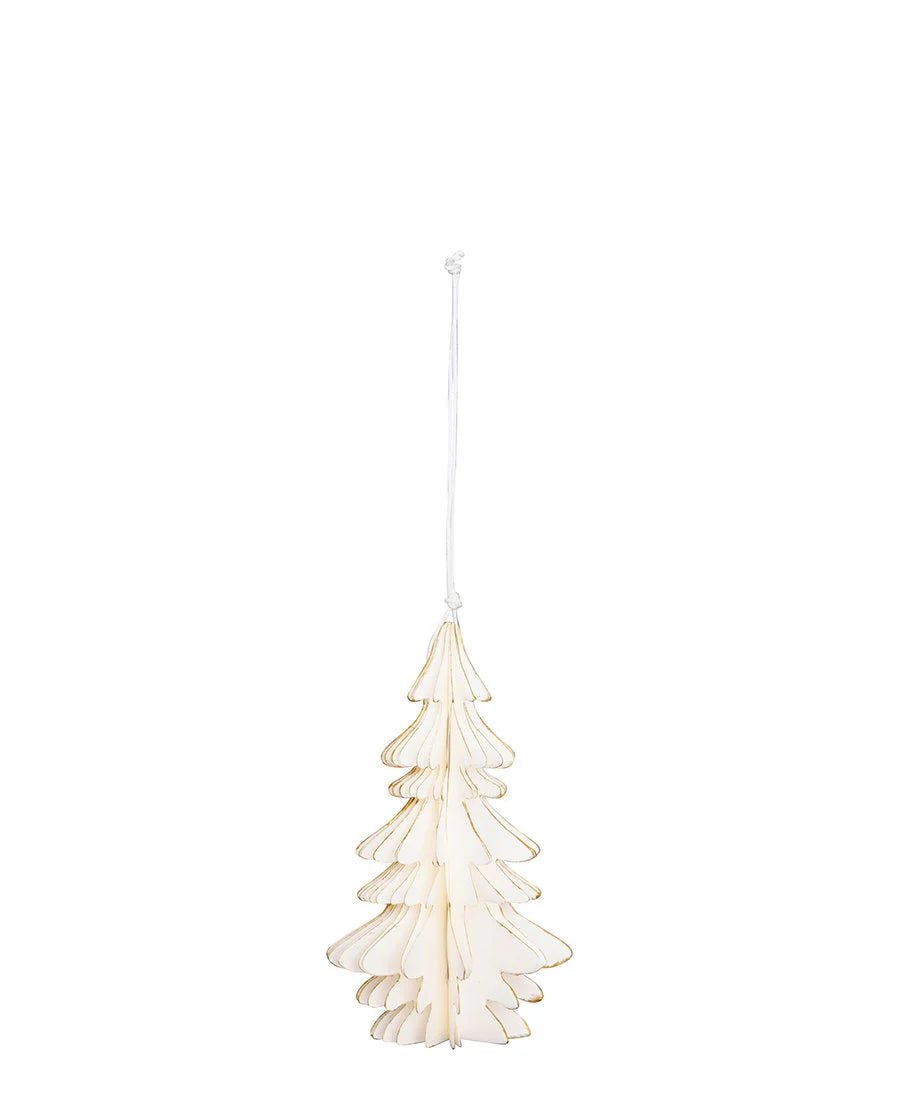 GreenGate Baum Tree weiß Papier Gold Anhänger 12 cm