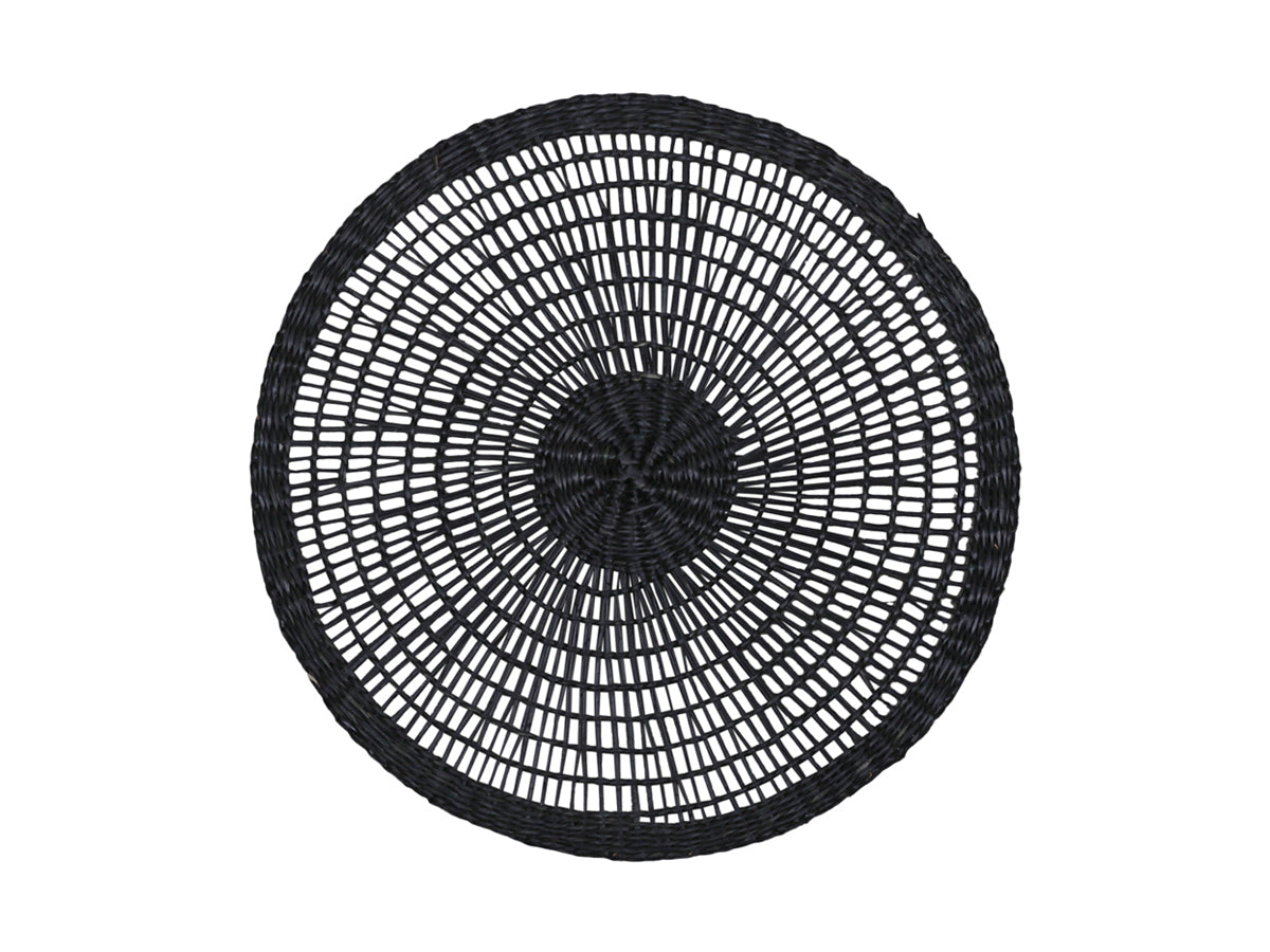 Chic Antique Tischset Seegras 38 cm Schwarz
