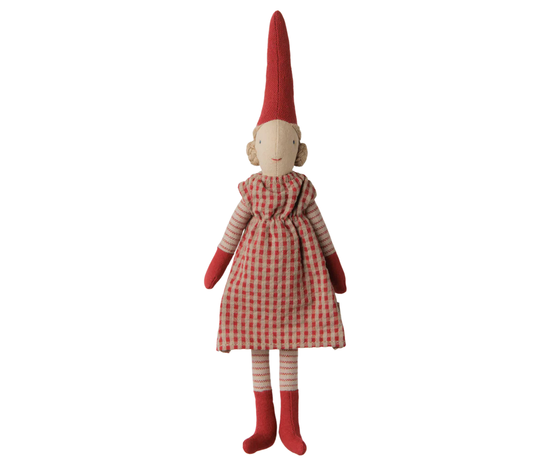 Maileg Pixy Gr. 1 Mädchen Kleid Rot 26 cm Magnet