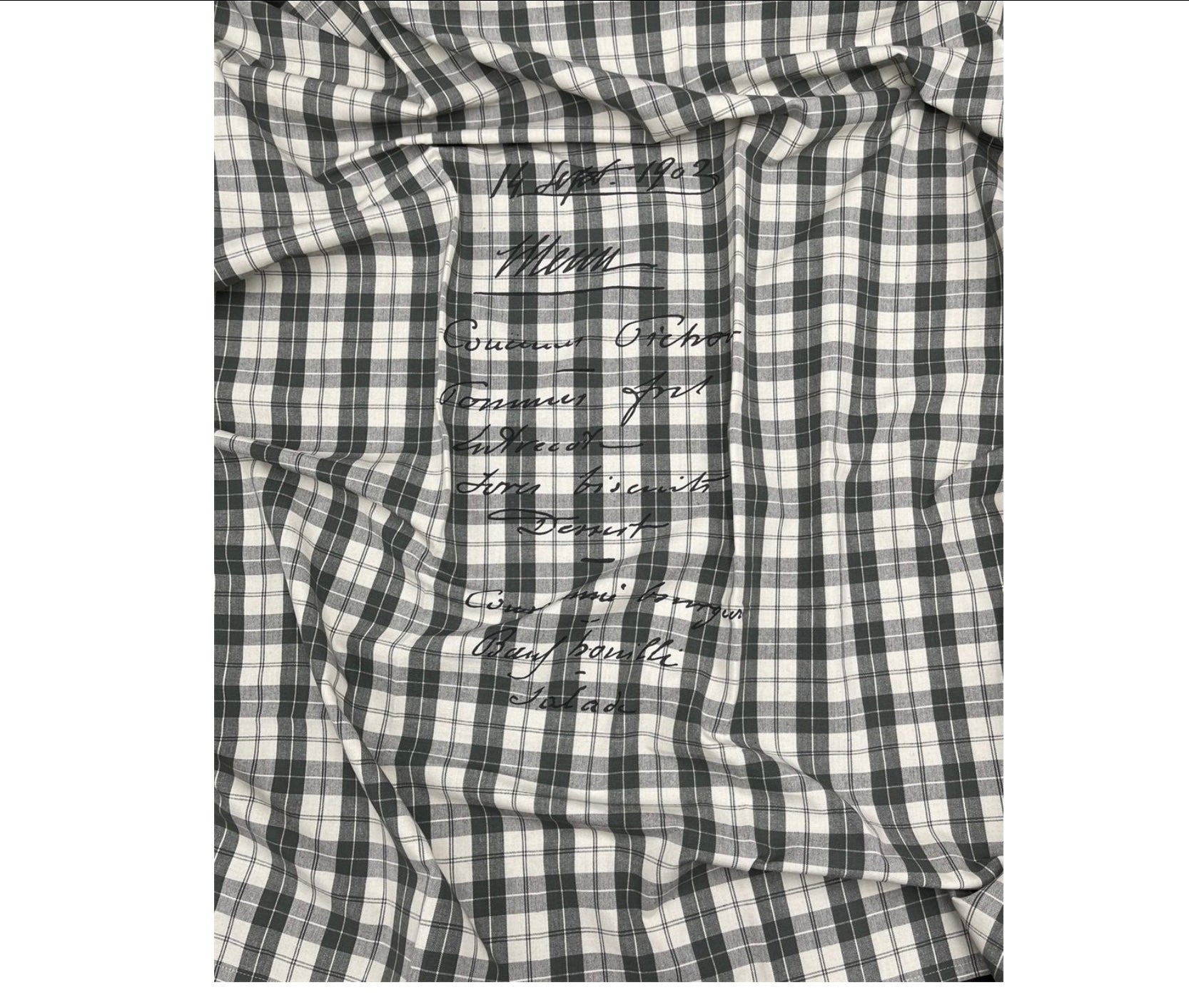 Danishville Tischdecke Grün Kariert Aufdruck 100 x 100 cm