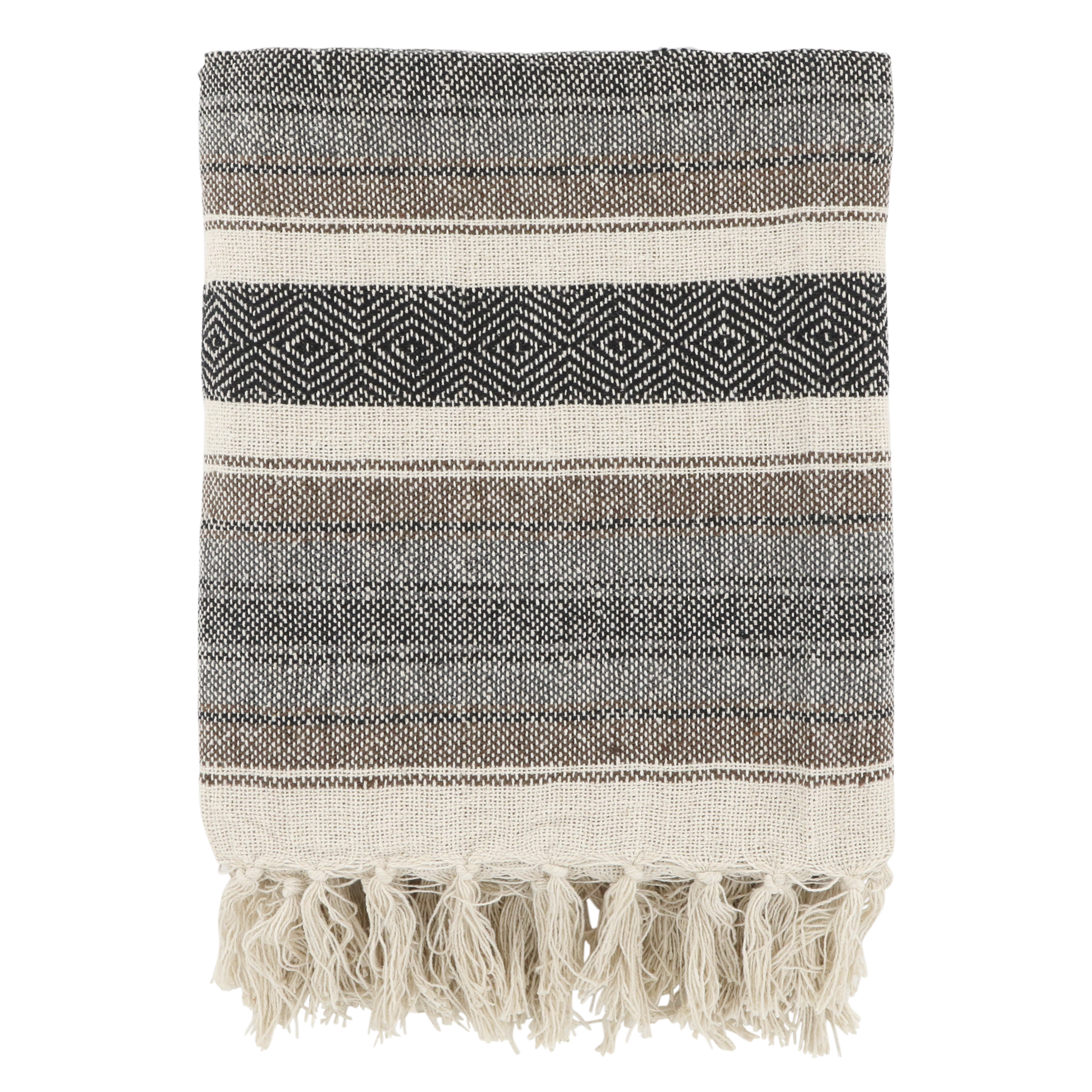 Chic Antique Plaid Decke Webdecke Streifen Winter