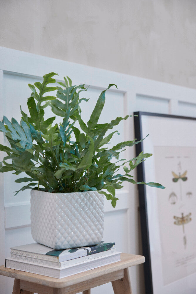 Lene Bjerre Portilia Übertopf 19 cm Weiß Keramik