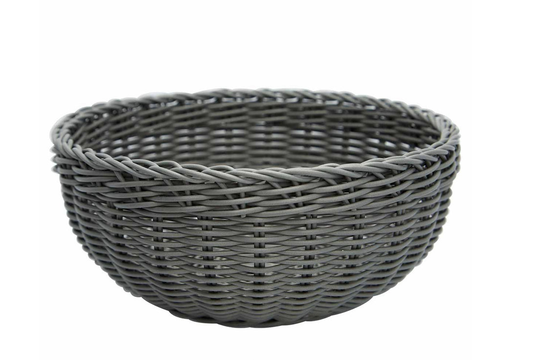 Greengate Brotkorb Korb 22 cm Grau Rund