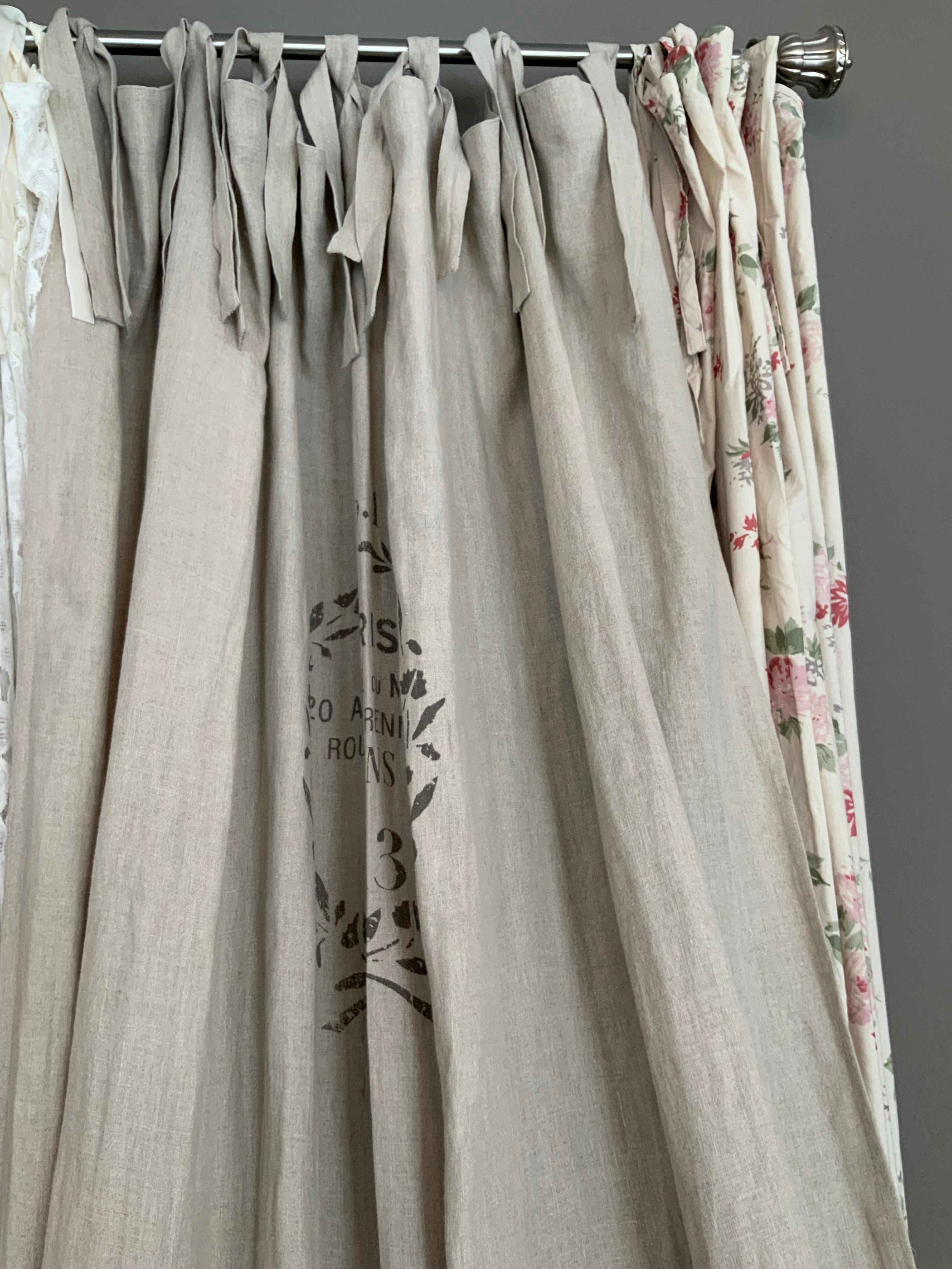 Jeanne d Arc Living Vorhang Gardine Leinen Aufdruck 220 Natur Paris