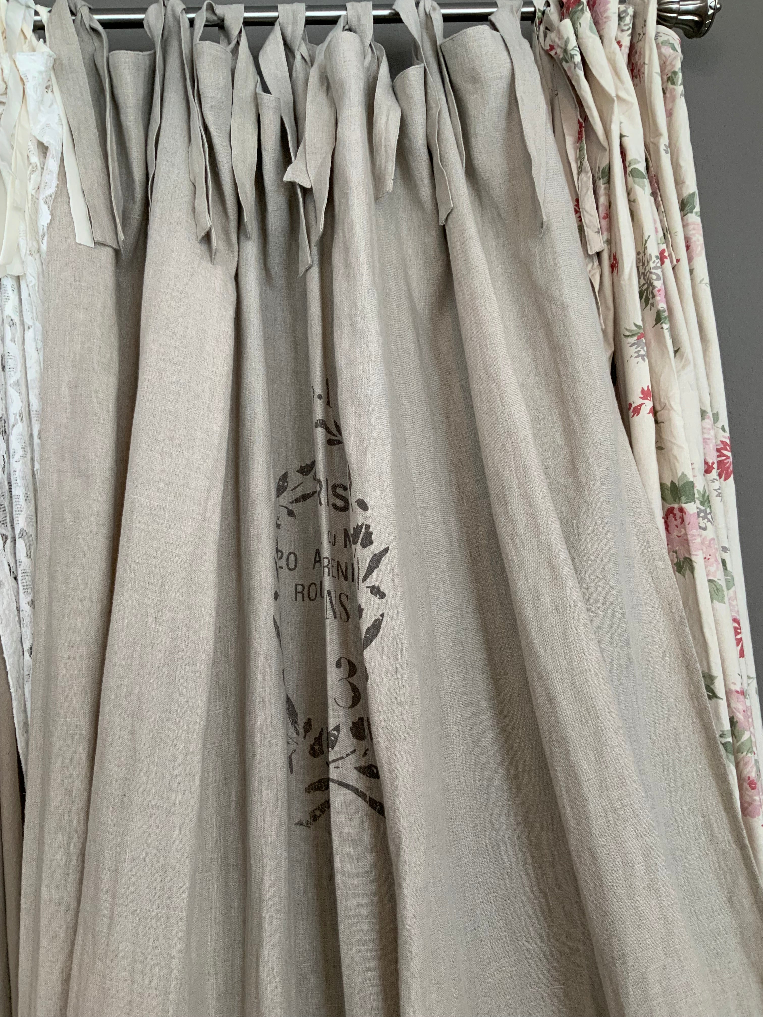 Jeanne d Arc Living Vorhang Gardine Leinen Aufdruck 220 Natur Paris