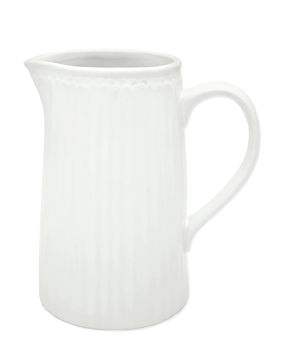 Greengate Alice Krug Kanne 1 Liter 17,6 cm Steingut Weiß