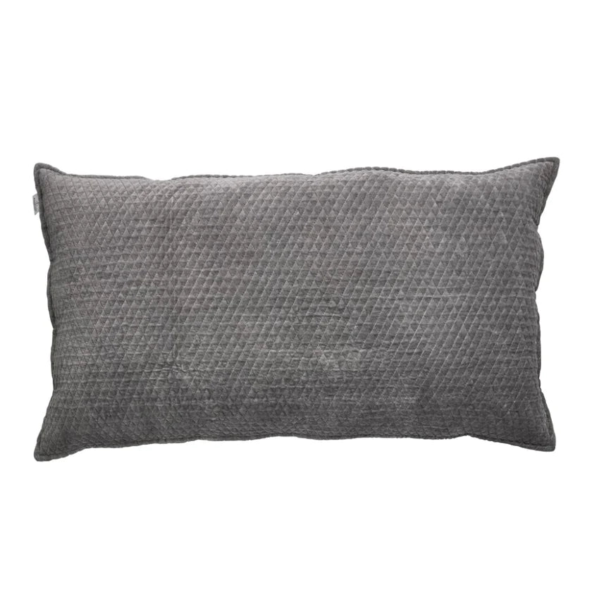 Lene Bjerre Freya Kissen 90 x 60 cm Grau Dunkelgrau Baumwolle