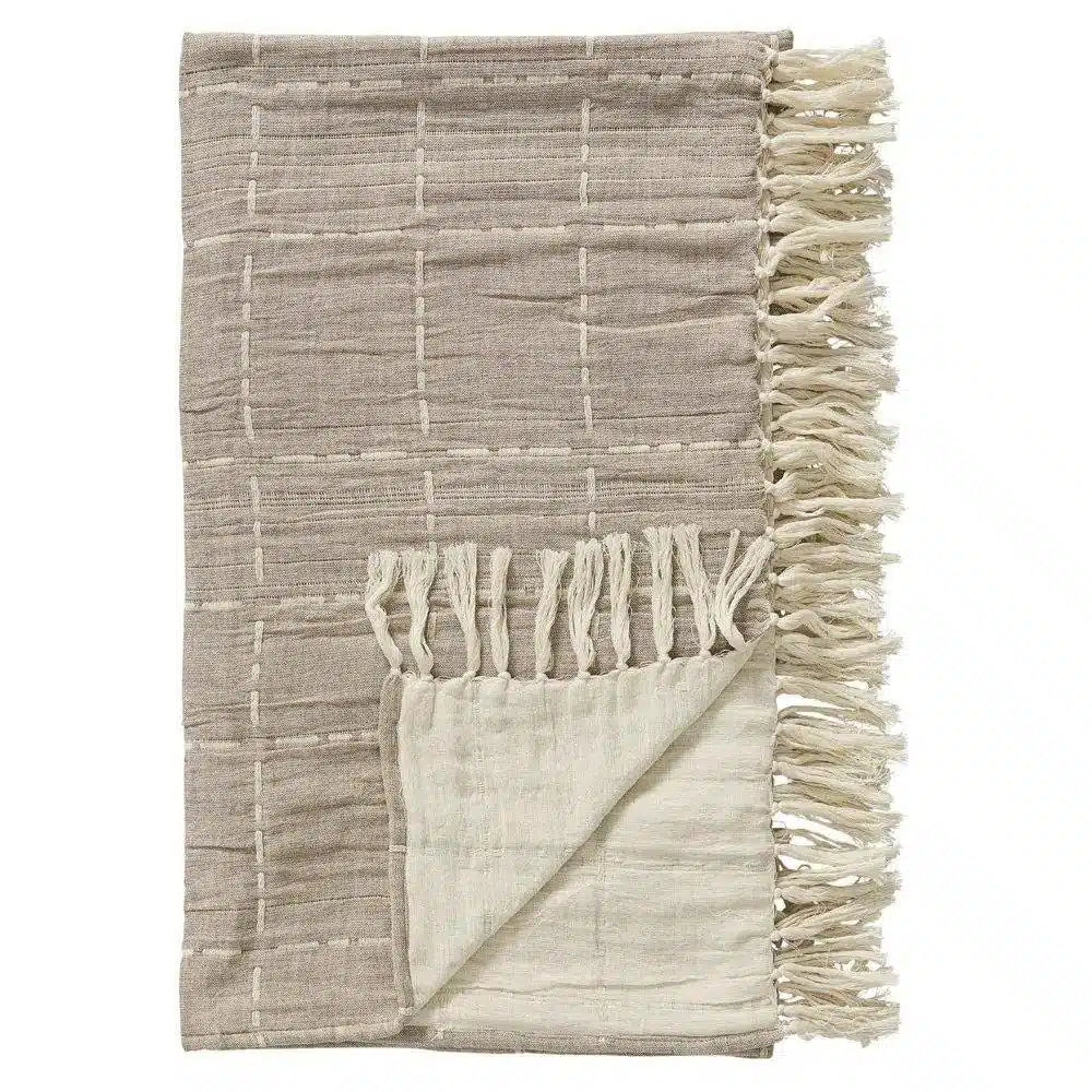 Lene Bjerre Rinna Decke Plaid 170 x 130 cm Sand Beige Natur