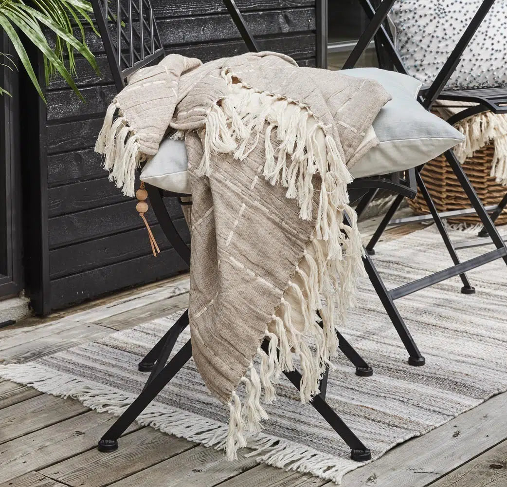 Lene Bjerre Rinna Decke Plaid 170 x 130 cm Sand Beige Natur