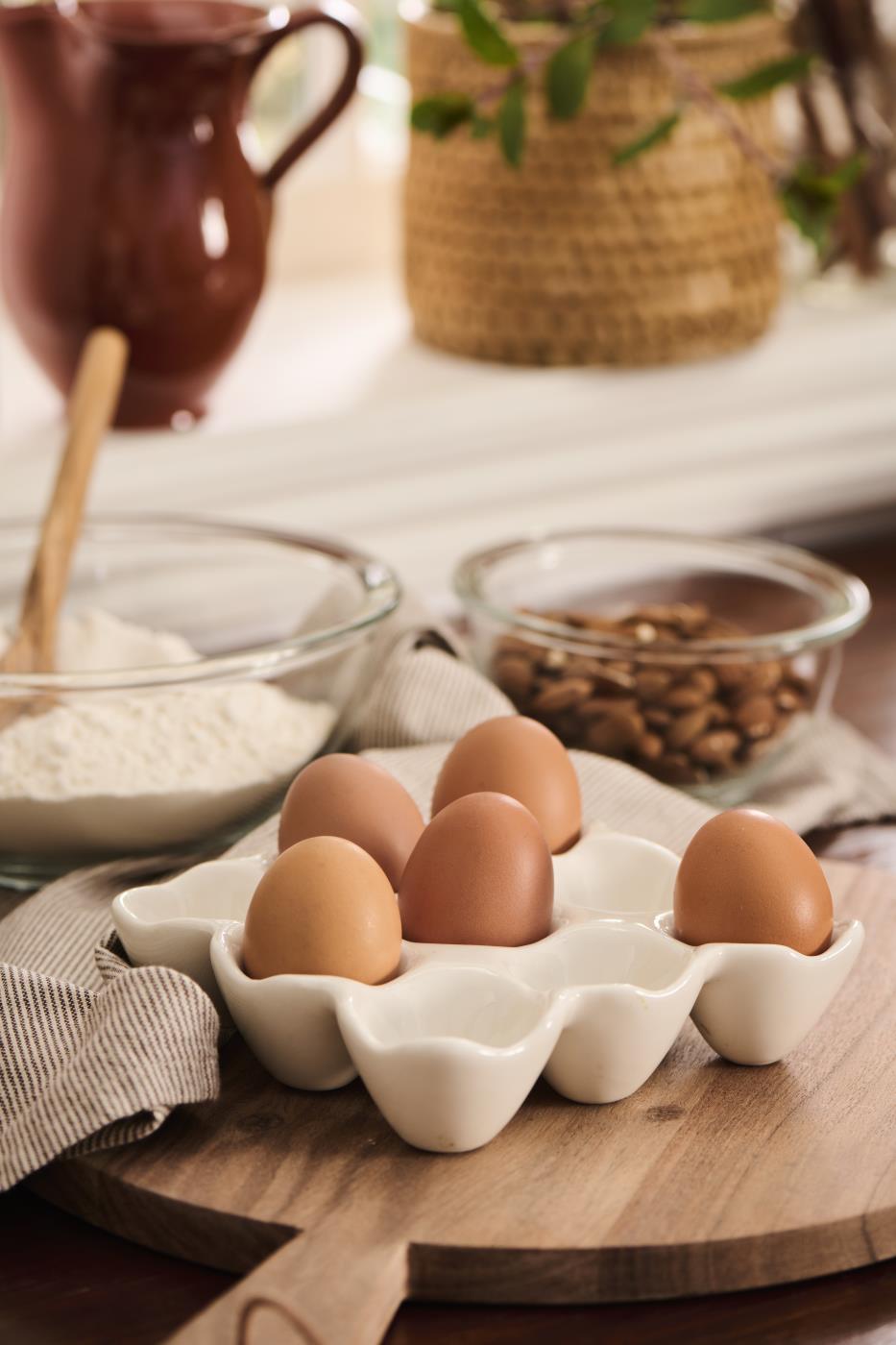 IB Laursen Eierhalter weiß Keramik für 6 Eier