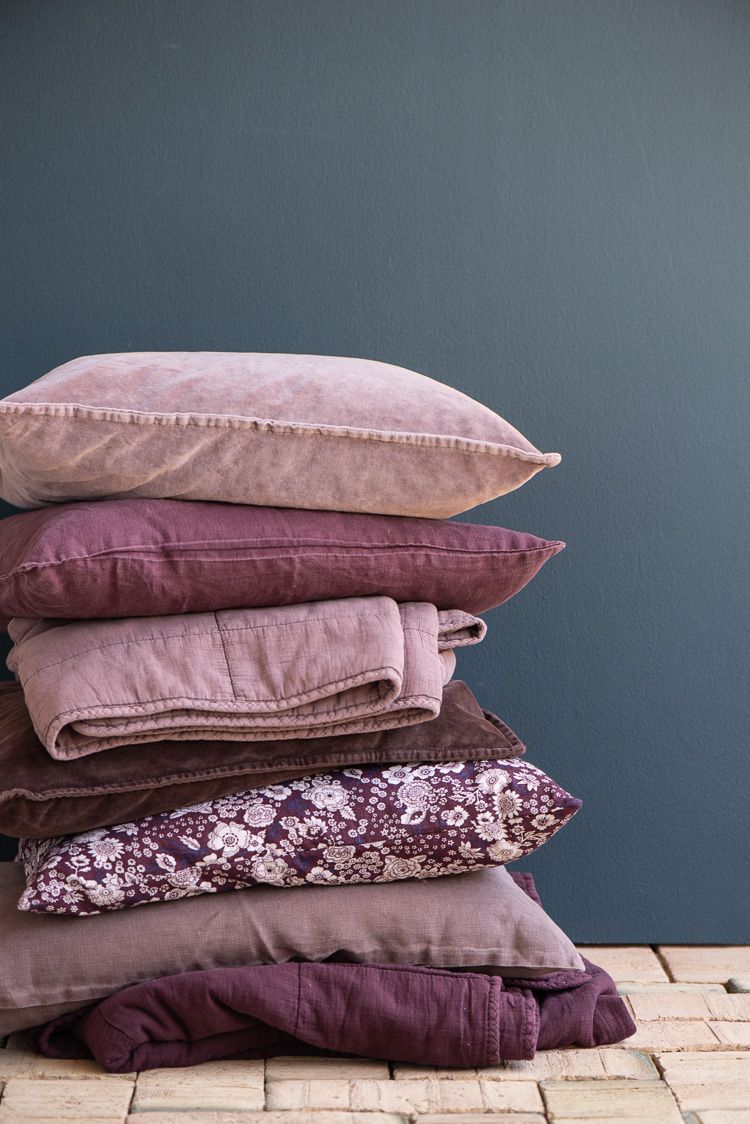 IB laursen Kissenbezug Blumen Pflaume 50 x 50 Baumwolle 1901-53