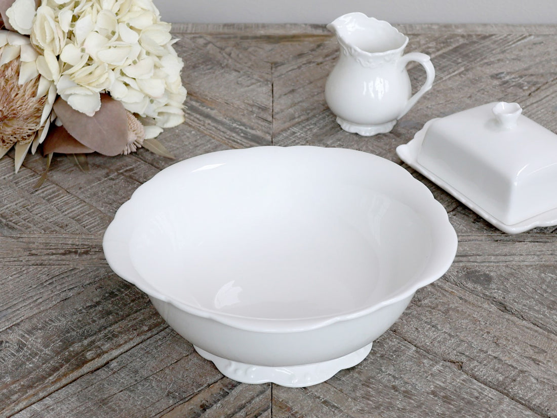 Chic Antique Provence Salatschale Schüssel 25 cm weiß