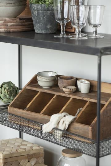 IB Laursen Holzkiste Besteckkasten Holz 5 Fächer
