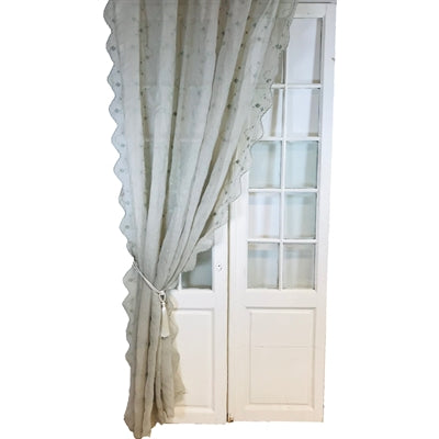 Van Deurs Gardine Vorhang Schal Stores 200 x 250 Birch Grüngrau Roses