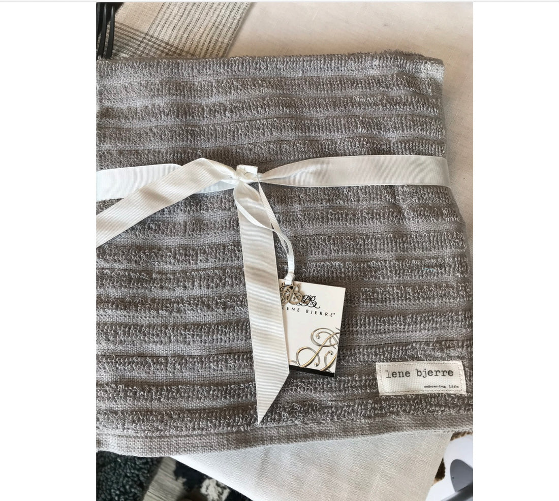 Lene Bjerre Emma Kitchen Towel Küchenhandtuch Grau 70 x 45 cm 2er Set