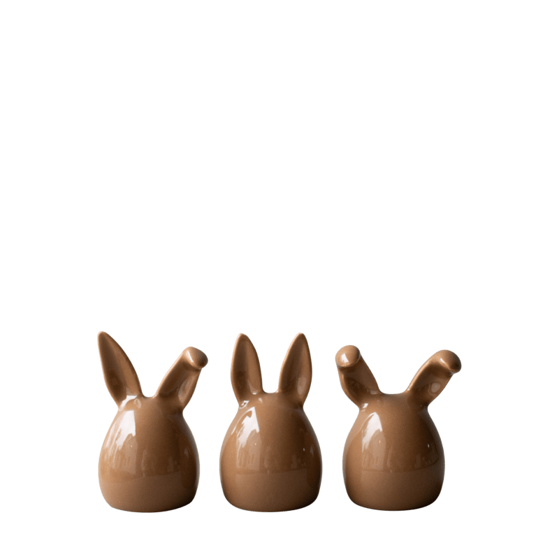 DBKD Hasen klein 3 er Set H 7 cm braun triplets
