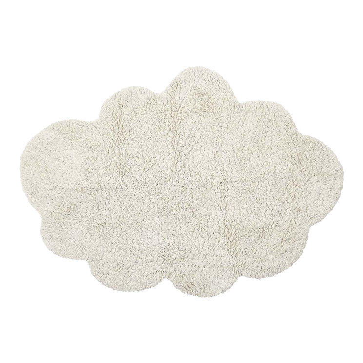 Liv Interior Teppich Cloud Biobaumwolle 110 x 70 cm Offwhite Kinderzimmer