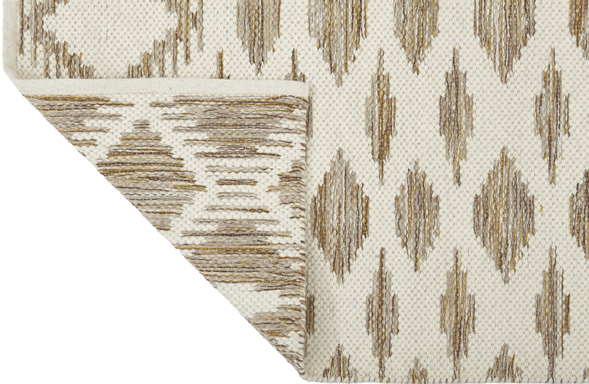 Liv Interior Teppich Idun Wolle 70 x 250 cm offwhite