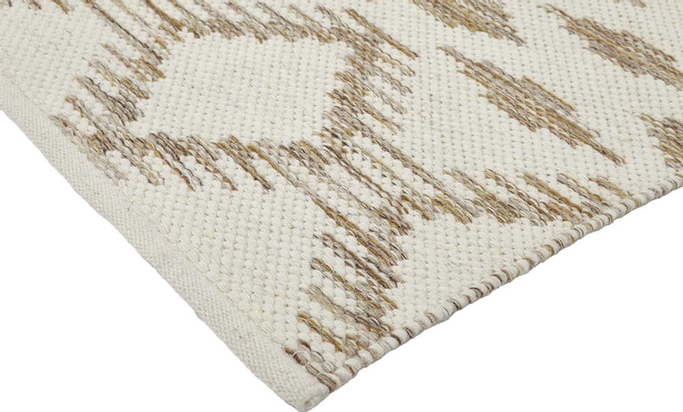 Liv Interior Teppich Idun Wolle 70 x 250 cm offwhite