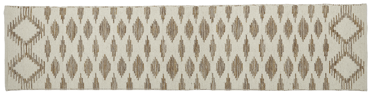 Liv Interior Teppich Idun Wolle 70 x 250 cm offwhite