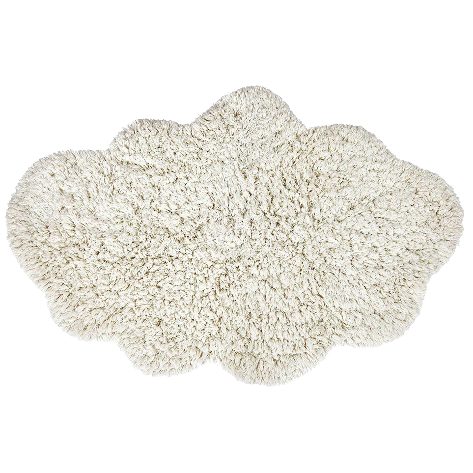 Liv Interior Teppich Cloud Biobaumwolle 110 x 70 cm Offwhite Kinderzimmer