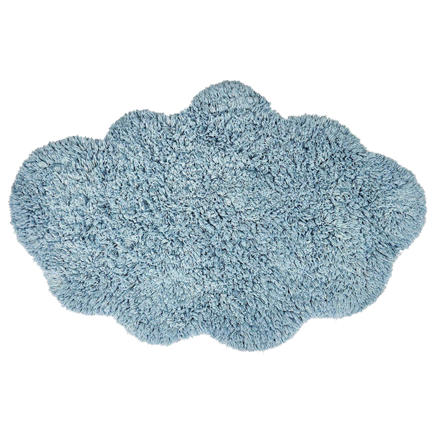 Liv Interior Teppich Cloud Biobaumwolle Hellblau Kinderzimmer 110 x 70 cm
