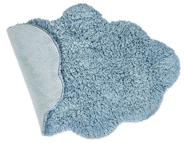 Liv Interior Teppich Cloud Biobaumwolle Hellblau Kinderzimmer 110 x 70 cm