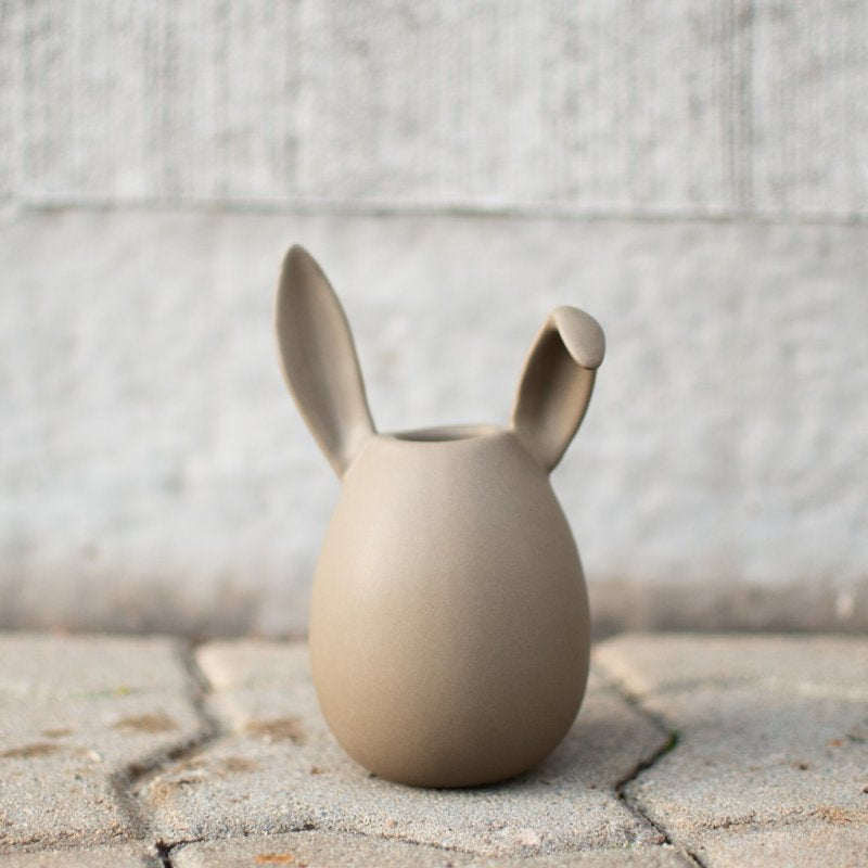 DBKD Rabbit Candle Holder Kerzenhalter Hase braun 13 cm