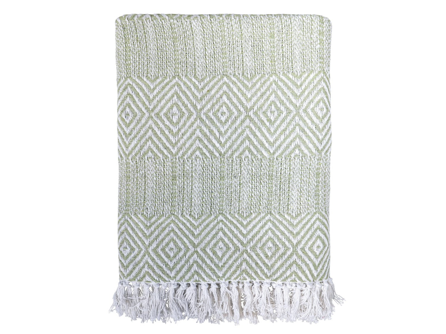 Chic Antique Decke Plaid Baumwolle 170 cm Grün Verte