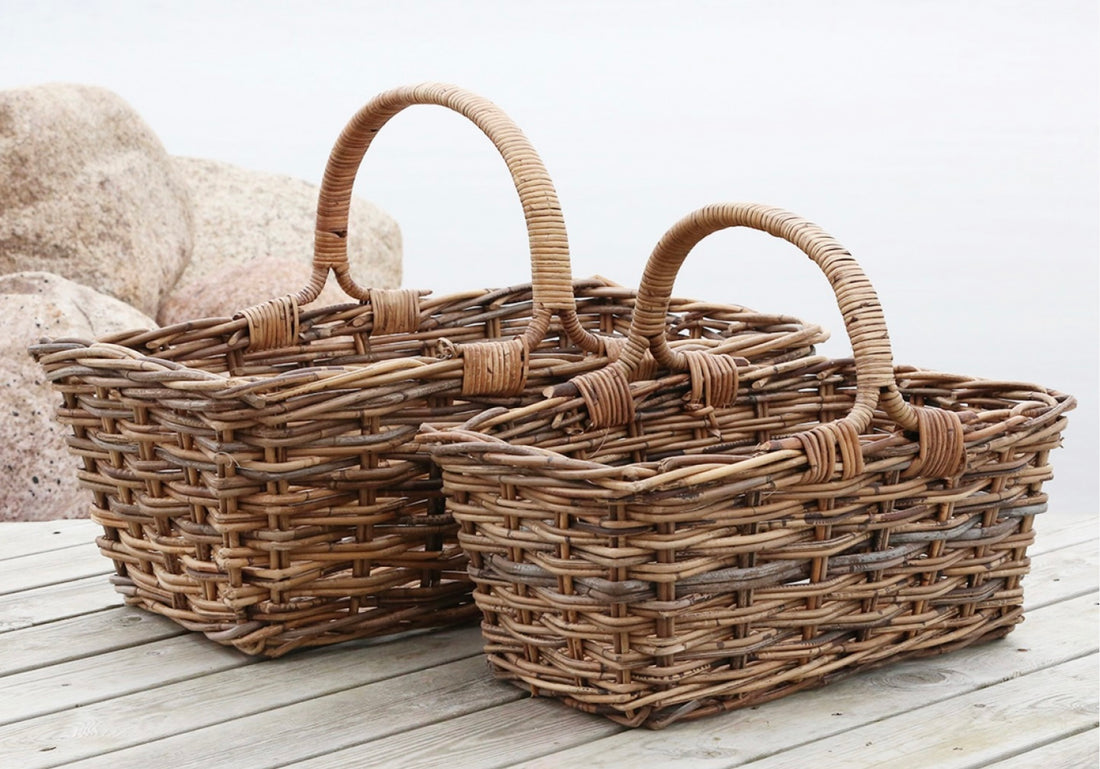 Chic Antique 1 Korb Rattan Natur