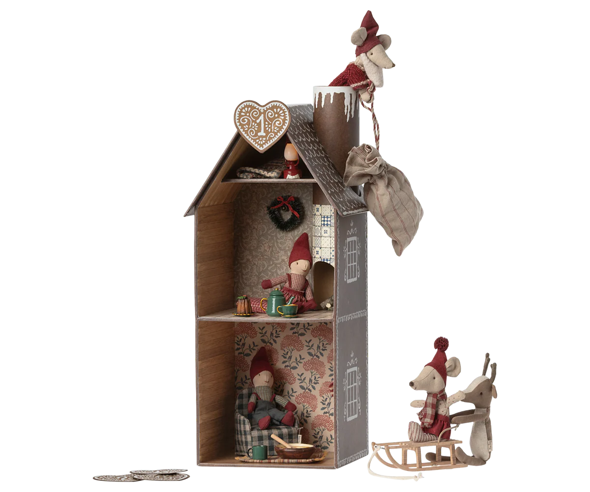 Maileg Maus Weihnachten Lebkuchenhaus Höhe 45 cm