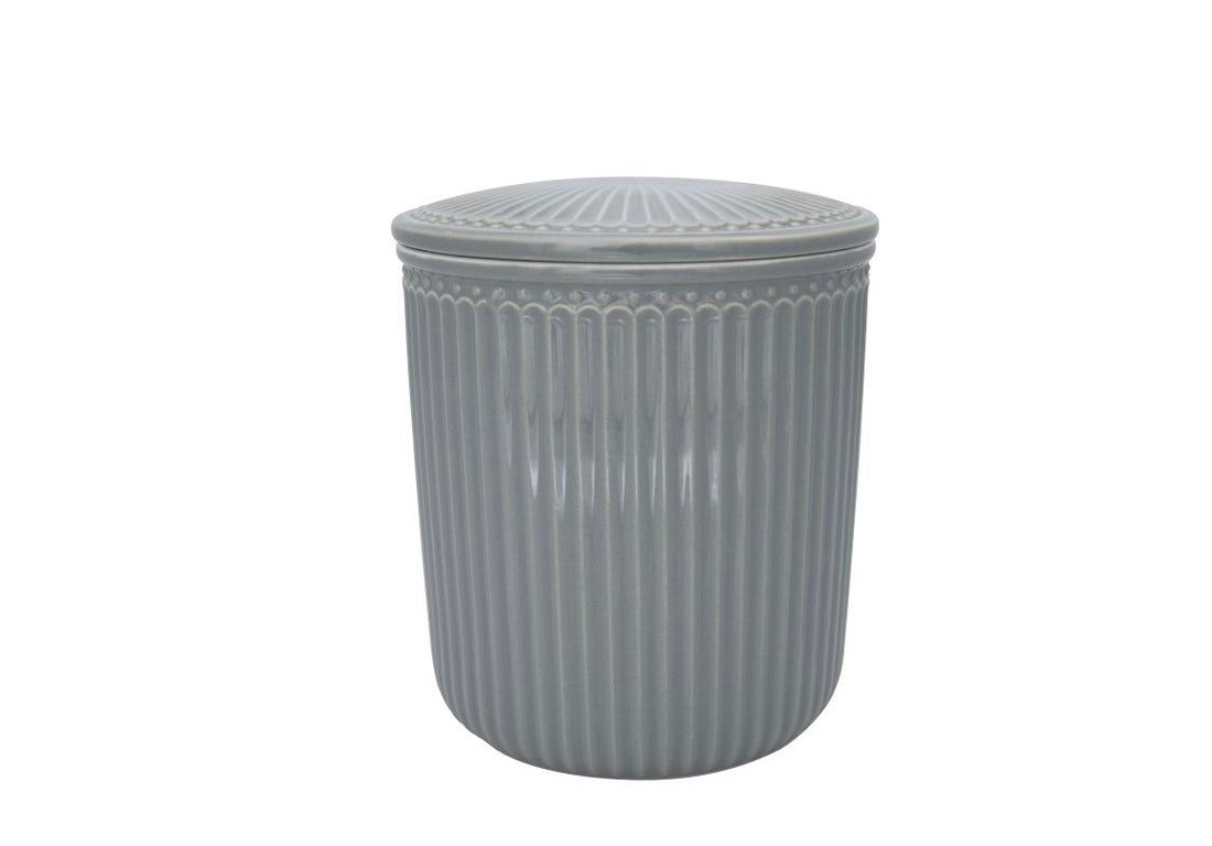 GreenGate Alice Aufbewahrungsdose Grau Medium 15 cm
