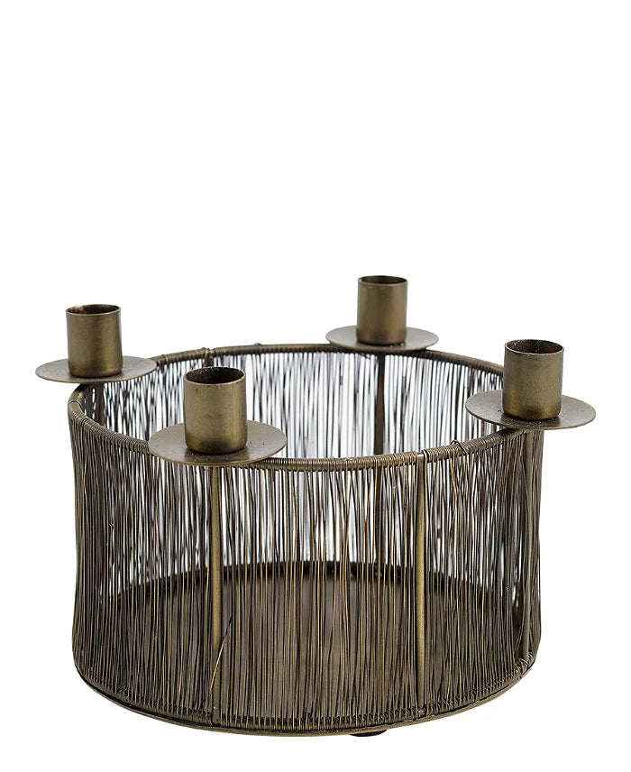 GreenGate Kerzenleuchter Adventskranz Messing Metall XMAS