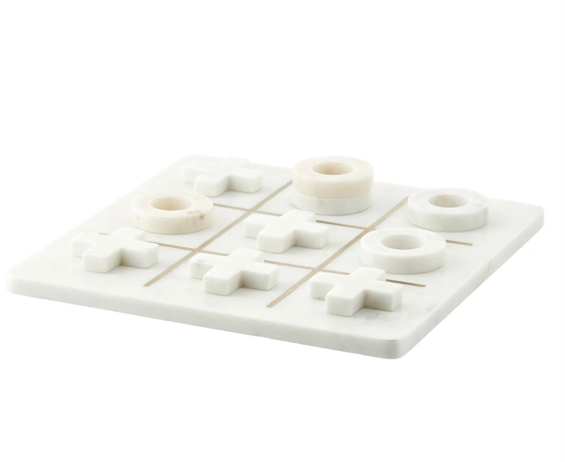 Lene Bjerre Tic Tac Toe Marmor weiß 25x25 cm Spiel