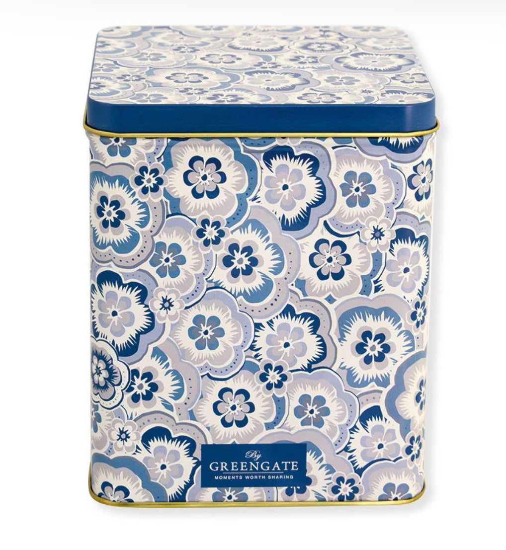 GreenGate Selma Dose Blau Blumen Gebäckdose 15 cm