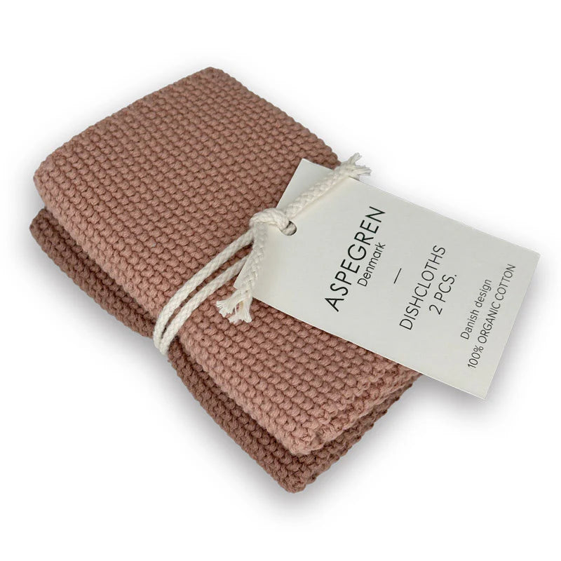 Aspegren Abwaschtuch Spültuch Strick 2er Set Root Beer