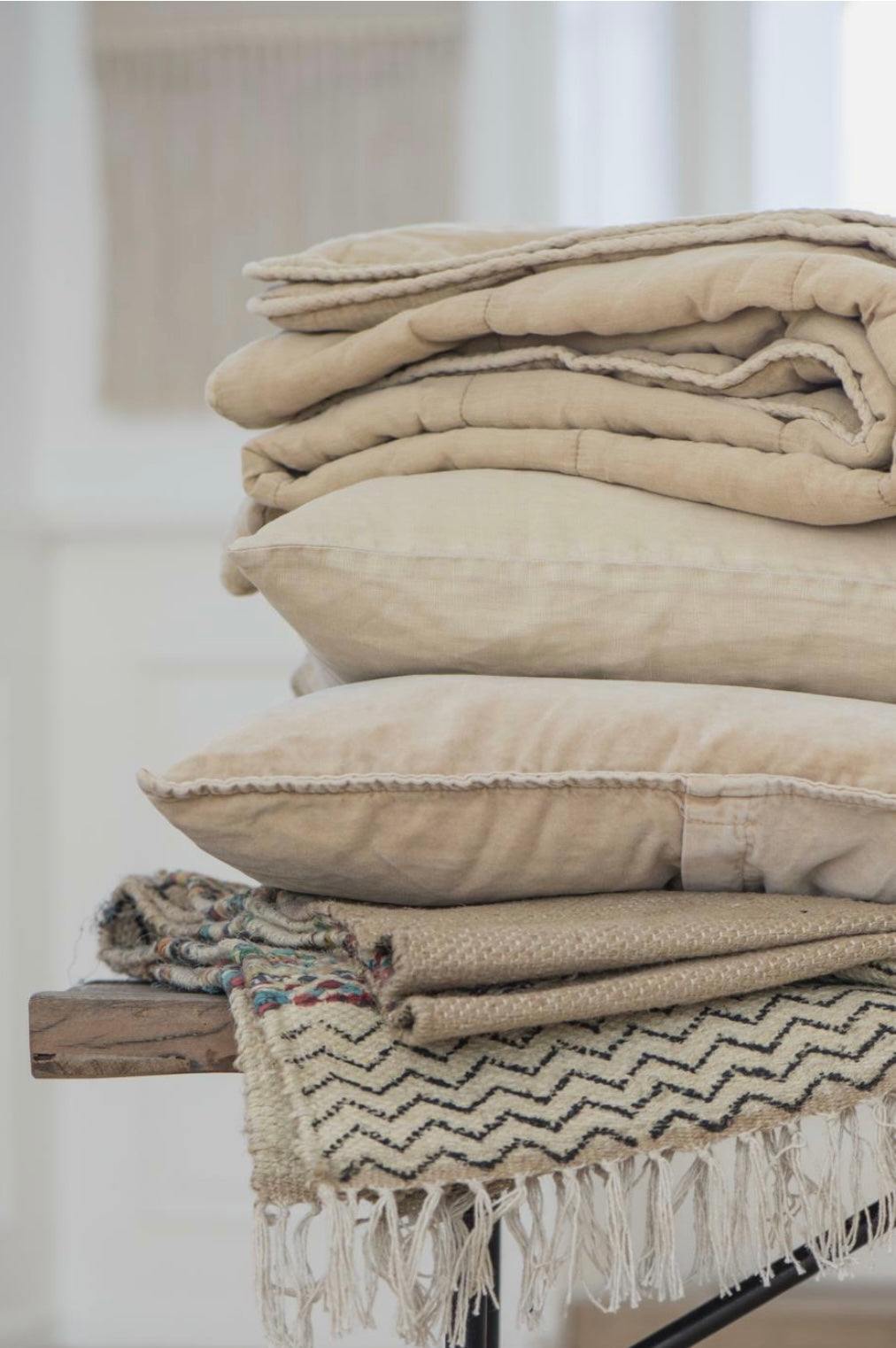 IB Laursen Kissenbezug 50x50 cm Leinen 6203-47 Sahara Sand